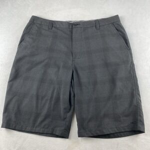 O'NEILL Golf Bermuda  Skater Shorts Men 34  Relaxed Fit Delta Plaid Black 10.5"